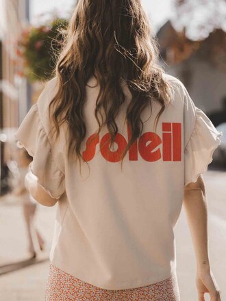 LXS the female concept LXS Mouwloze heavy T-shirt Zand LXS the female concept LXS Mouwloze heavy T-shirt Zand
