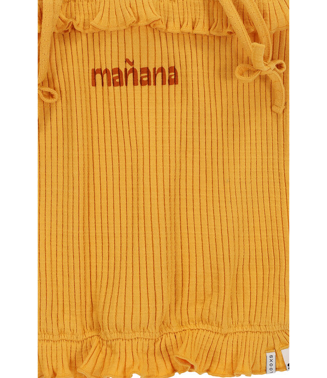 Jersey topje spaghettibandjes Geel