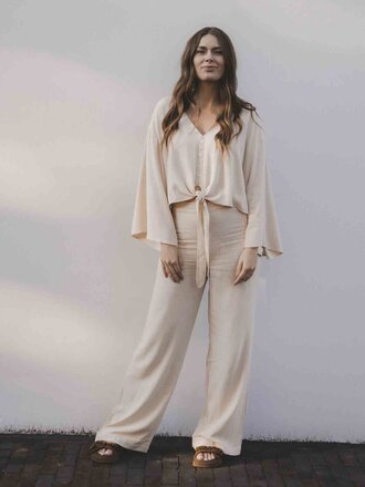 LXS the female concept LXS Viscose /Linnen Blouse LXS the female concept LXS Viscose /Linnen Blouse