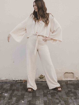 LXS the female concept LXS Viscose / Linnen wide leg LXS the female concept LXS Viscose / Linnen wide leg