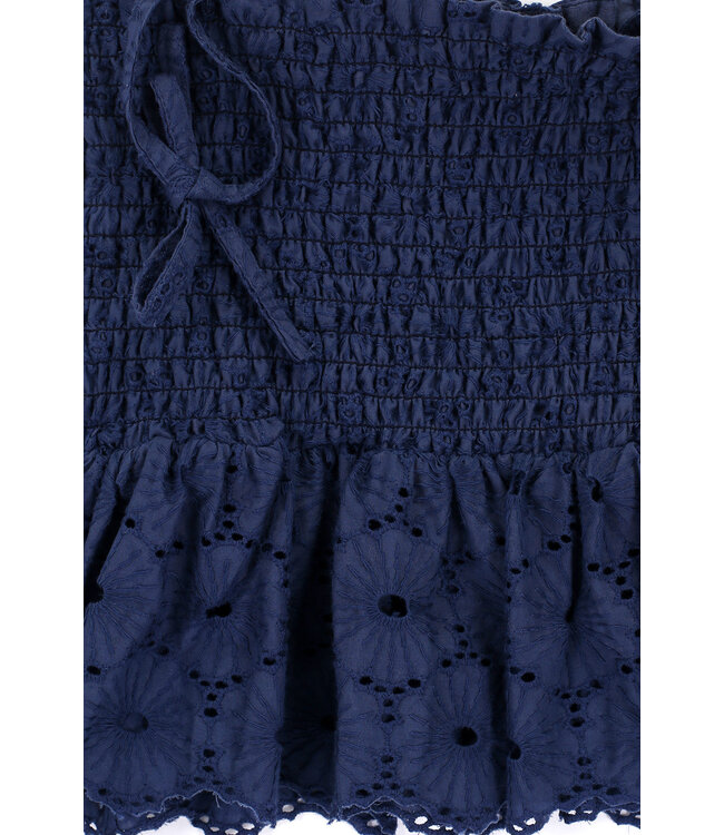 Broderie Anglaise Navy top
