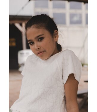 LOOXS 10sixteen Terry top Flower White