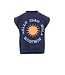 Jersey mouwloze top Navy
