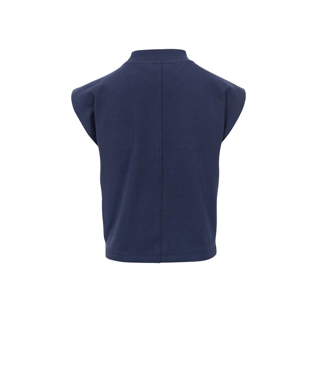 Jersey mouwloze top Navy