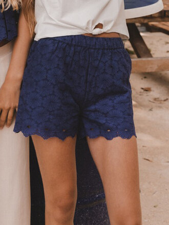 LOOXS 10sixteen Broderie Anglaise Navy shorts LOOXS 10sixteen Broderie Anglaise Navy shorts