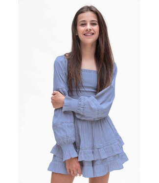 LOOXS 10sixteen Boho jurk/short Sky