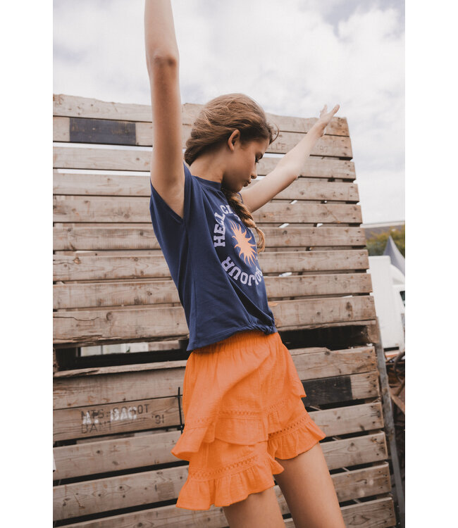 Jersey sleeveless top Navy