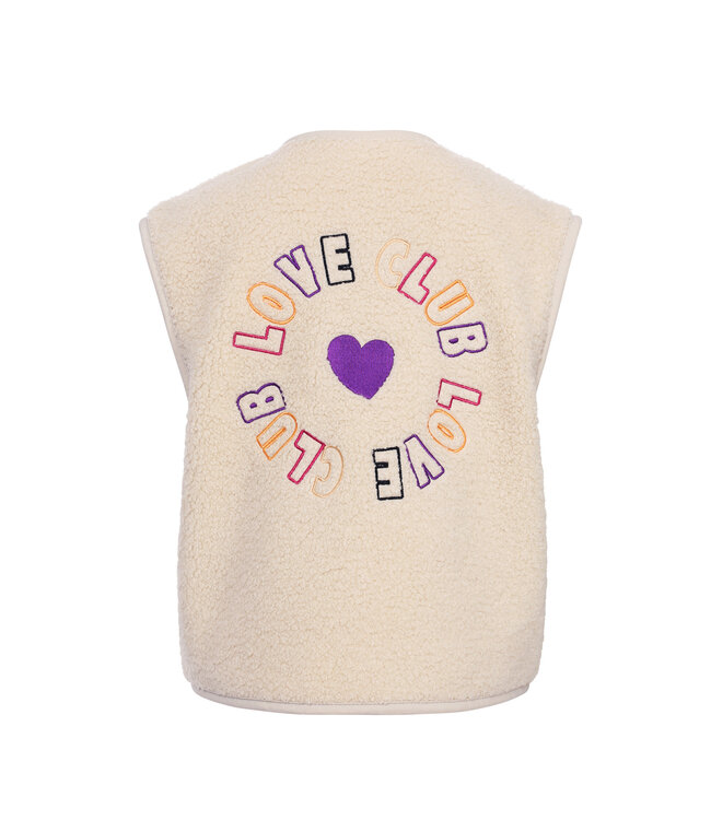 Oversized gilet Teddy Offwhite