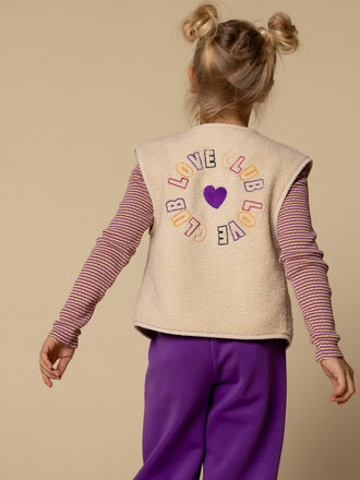 LOOXS Little Oversized gilet Teddy Offwhite LOOXS Little Oversized gilet Teddy Offwhite