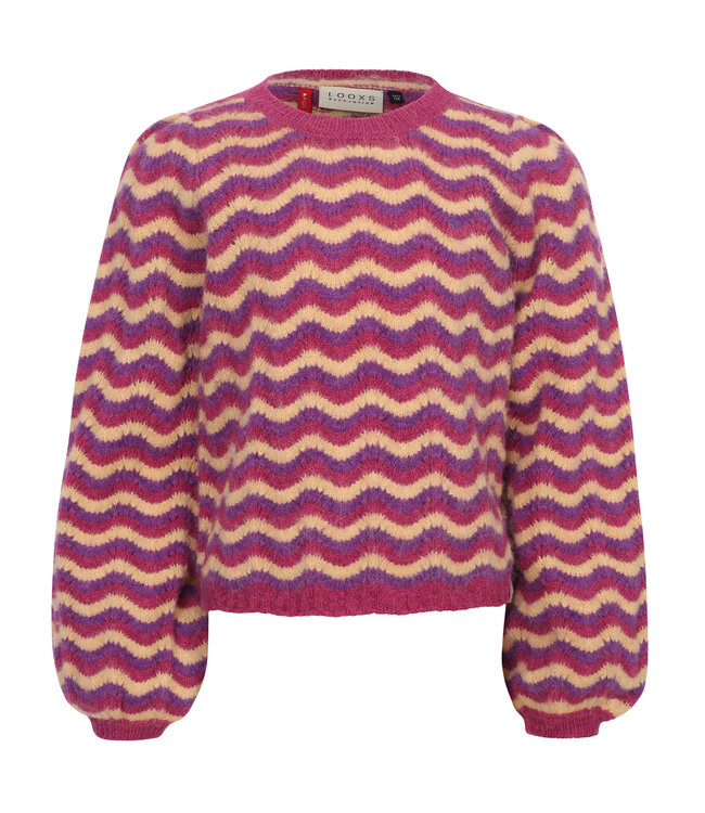 Knitted jumper fancy stripe