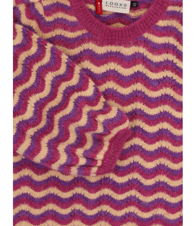 Knitted jumper fancy stripe