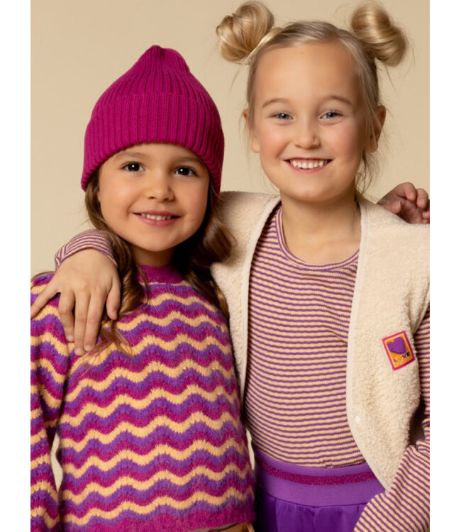 Knitted jumper fancy stripe