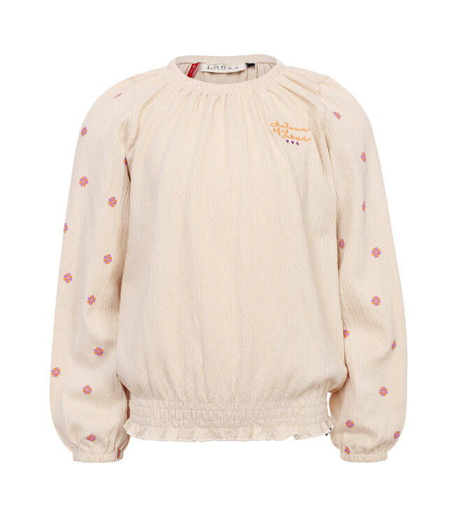 Blouse jersey Offwhite flower sleeves