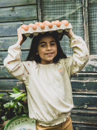 LOOXS Little Blouse krinkel  jersey Offwhite