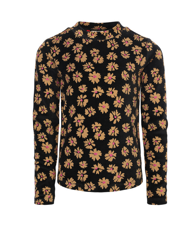 Velvet Top Winter Flower Black