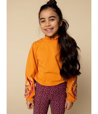 LOOXS Little Fancy jersey top Bright Orange
