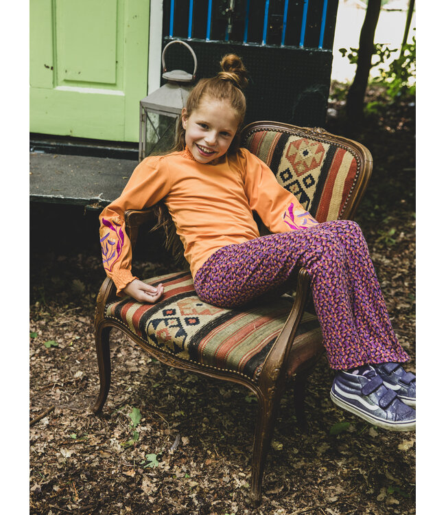 Flared broek krinkel Confetti