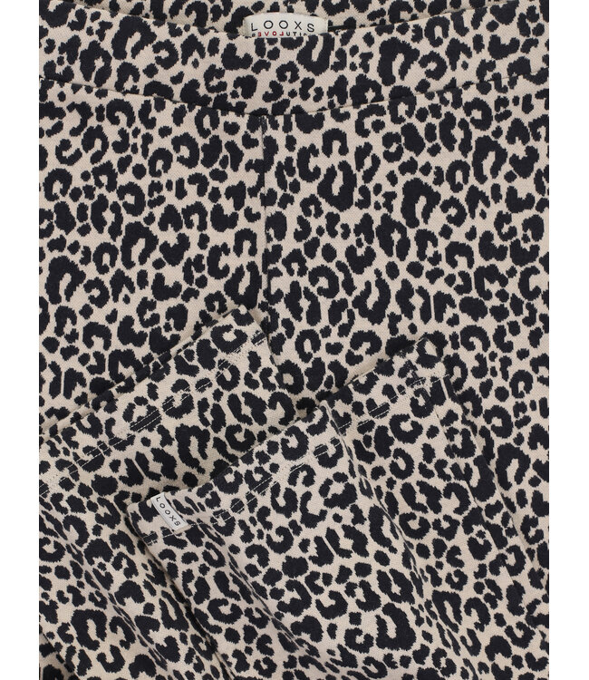 Flared pants jaquard Leopard