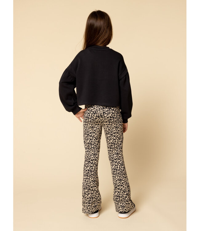 Flared pants jaquard Leopard