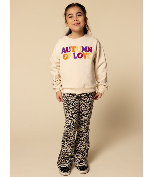 Flared pants jaquard Leopard