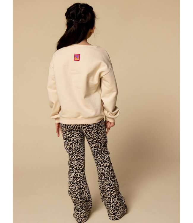 Flared pants jaquard Leopard