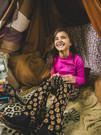 LOOXS Little Velvet flared pants  Winter Flower Black