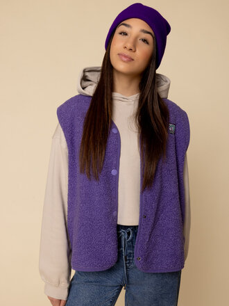 LOOXS 10sixteen Waistcoat Violet Teddy LOOXS 10sixteen Waistcoat Violet Teddy
