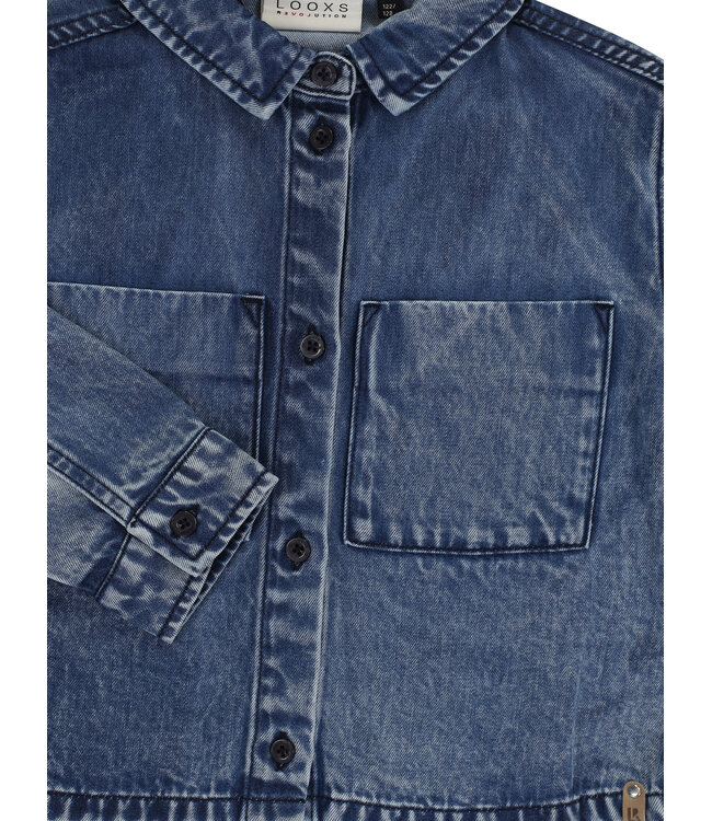 Denim lyocell blouse