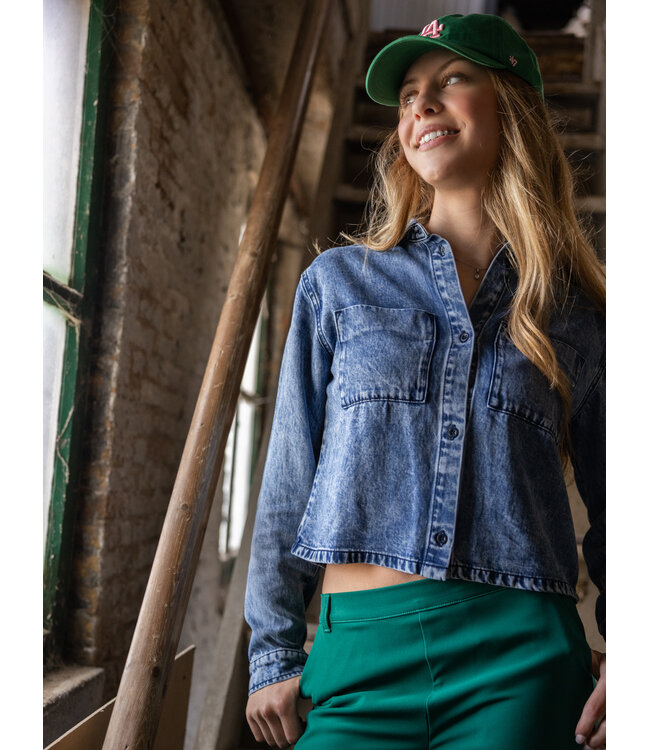 Denim lyocell blouse