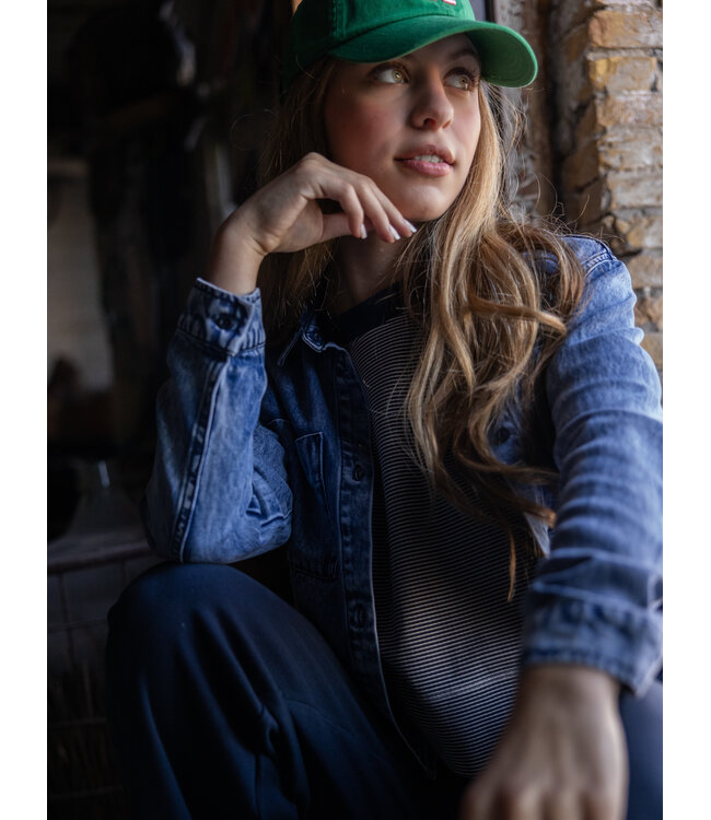 Denim lyocell blouse