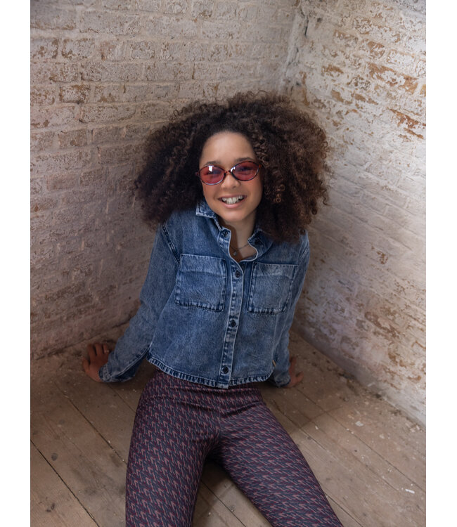 Denim lyocell blouse