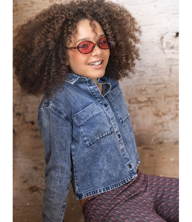 Denim lyocell blouse