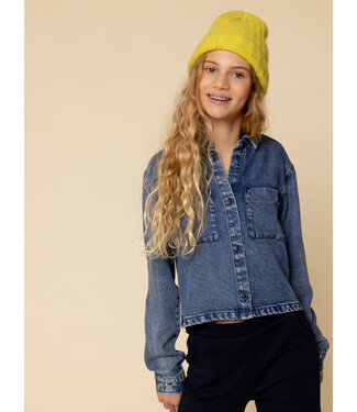 LOOXS 10sixteen Denim lyocell blouse