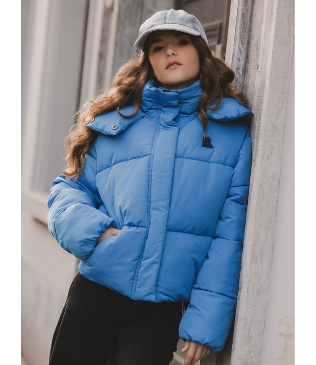 Bomber Hooded winter jacket Blue