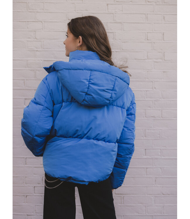 Bomber Hooded winter jacket Blue