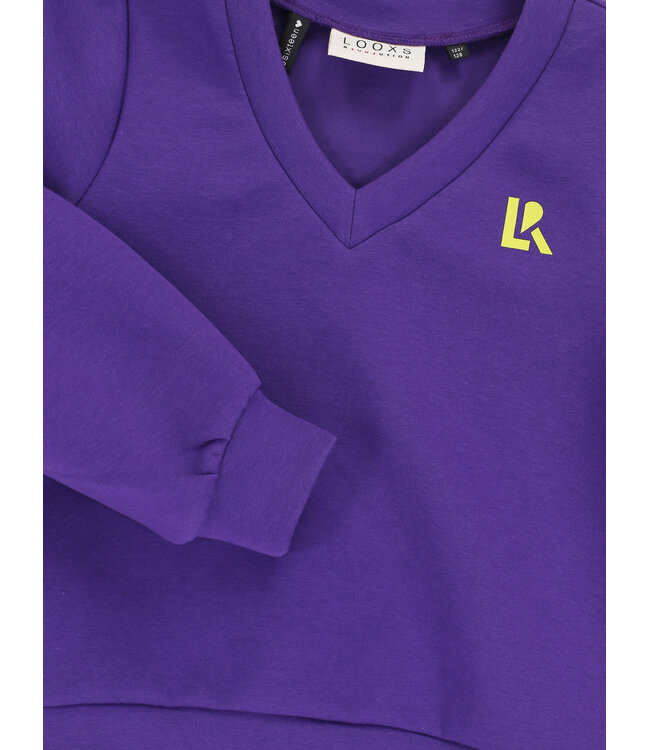 Purple sweater V-neck Scuba