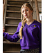 Purple sweater V-neck Scuba