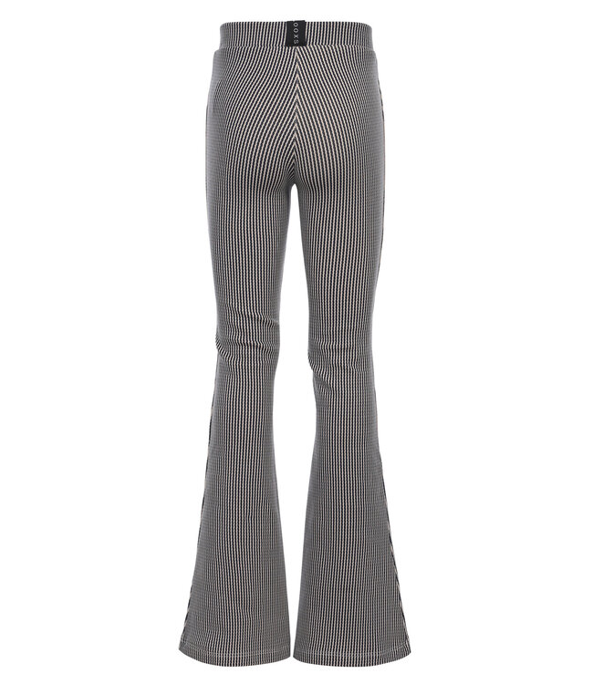 Flared sweat pants striped