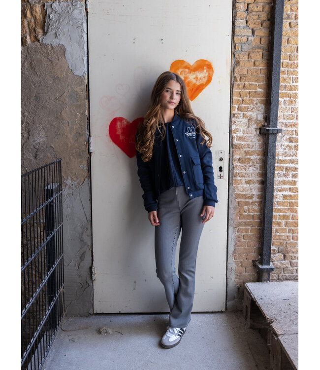 Flared sweat broek gestreept