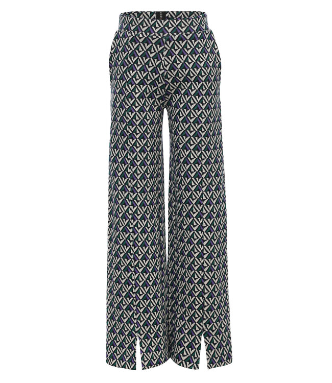 Wide leg Clover Jaquard