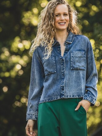 LXS the female concept LXS Denim lyocell blouse LXS the female concept LXS Denim lyocell blouse