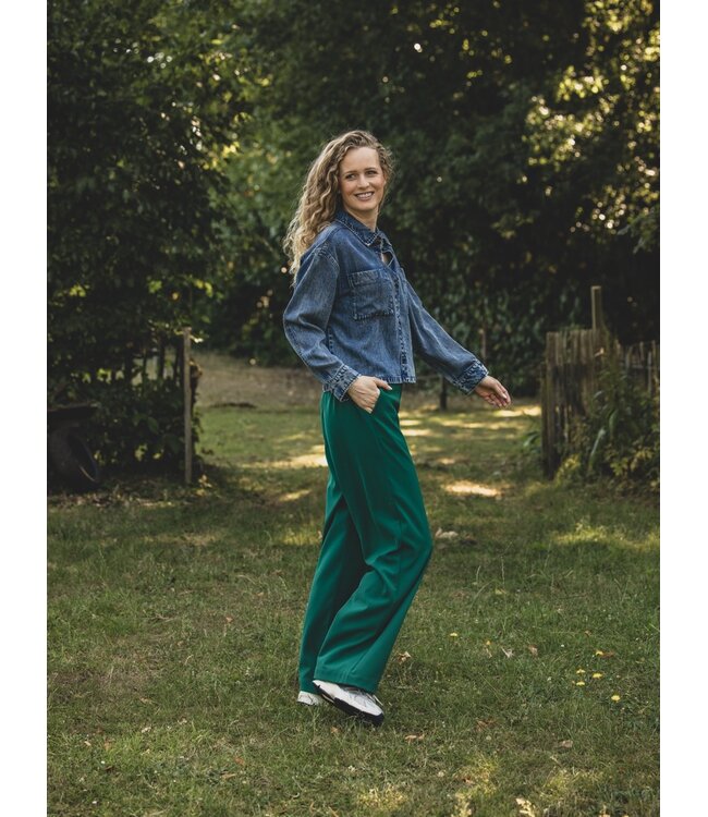 LXS Pantalon wide leg Clover Green