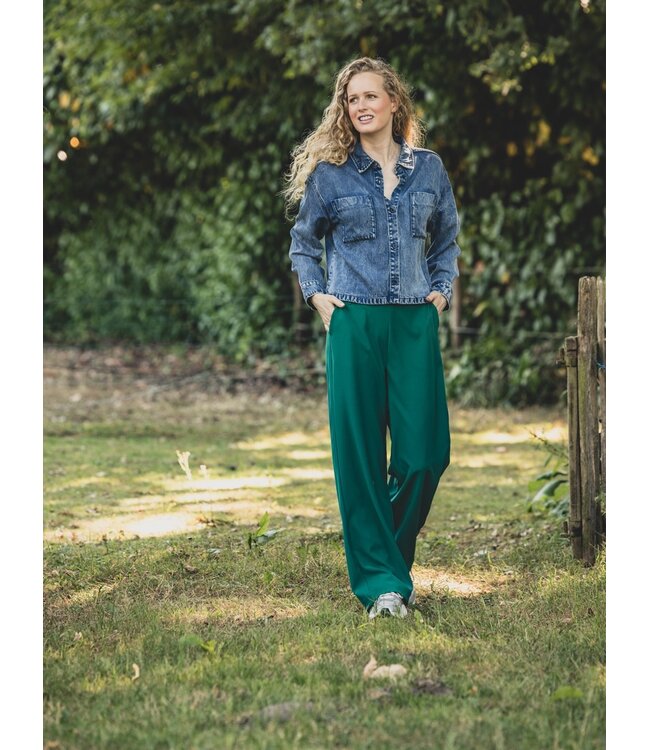 LXS Pantalon wide leg Clover Green
