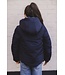Reversible winter jacket Fake Fur Navy