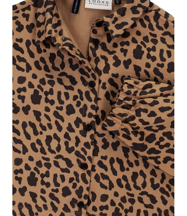 Blouse Cotton poplin Leopard