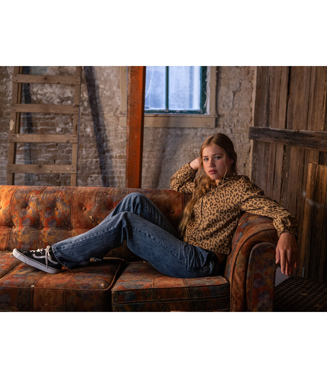 Blouse Katoen poplin Leopard