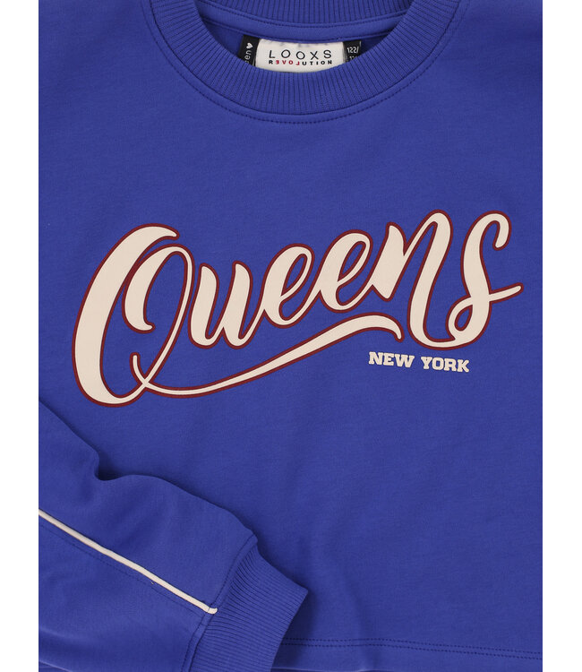 Cropped Sweater Blue Queens