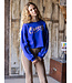 Cropped Sweater Blue Queens