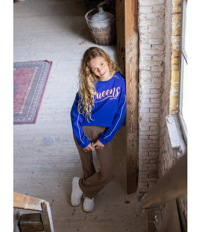 Cropped Sweater Blue Queens