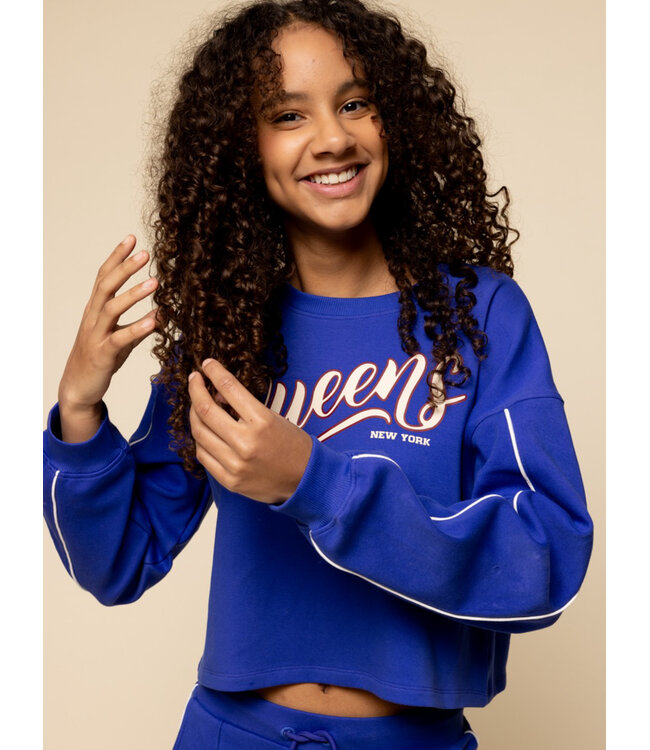 Cropped Sweater Blue Queens